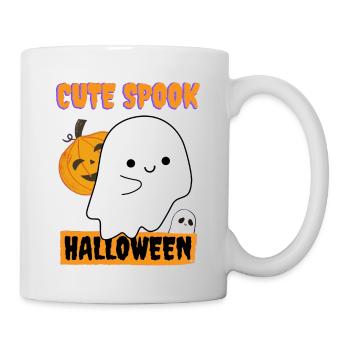Halloween shirt cute spook - Mug - white - Right
