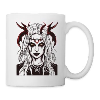 diabolical woman / blood / gothic / heavy metal - Mug - white - Right