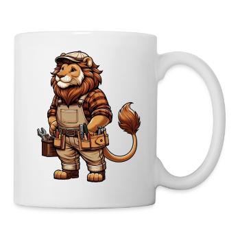 Cute Lion Craftsman - Mug - white - Right