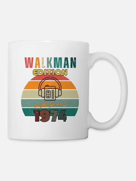 Walkman Edition: Unterwegs seit 1974 - Retro - Tasse - Weiß