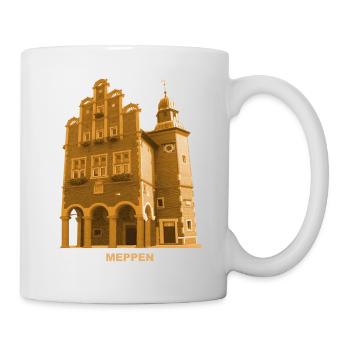 Meppen Rathaus Emsland Ems Niedersachsen - Tasse - Weiß - Rechts