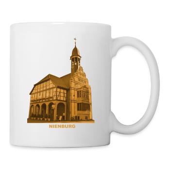 Hôtel de ville de Nienburg Weser Basse-Saxe - Mug blanc - blanc - Droite