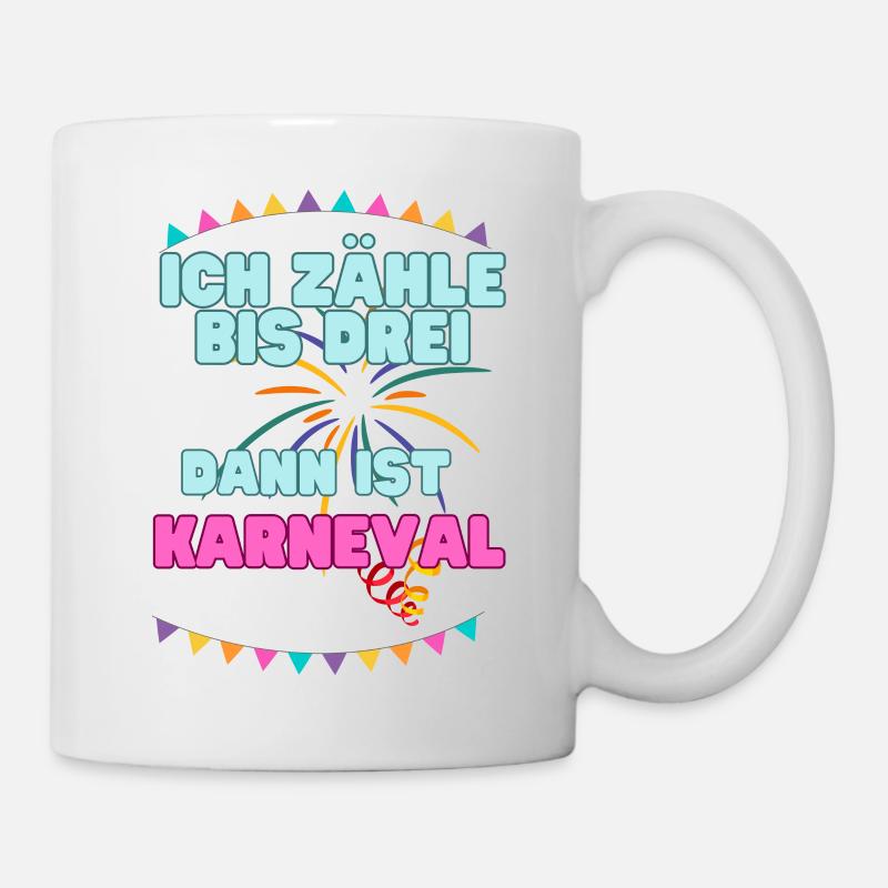 Dictons de carnaval « Je compte jusqu’à trois carnavals » - Mug blanc - blanc