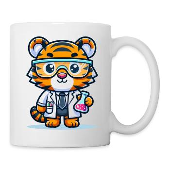 Cute Tiger Scientist - Mug - white - Right