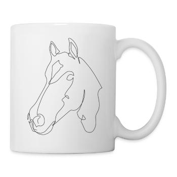 Pferdekopf Noah - Tasse - Weiß - Rechts