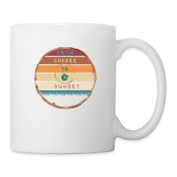 FROM COFFEE TO SUNSET - Tasse - Weiß - Rechts