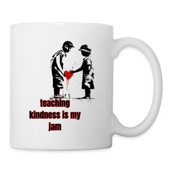 Street art ''teaching kindness is my jam'' - Mug - white - Right