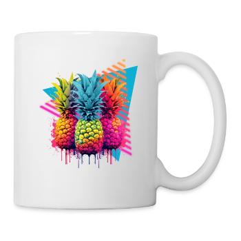 Colorful Pineapple Splash of Paint Splashes - Mug - white - Right