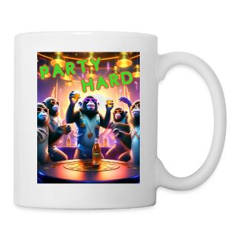 Party hard - Tasse - Weiß - Rechts