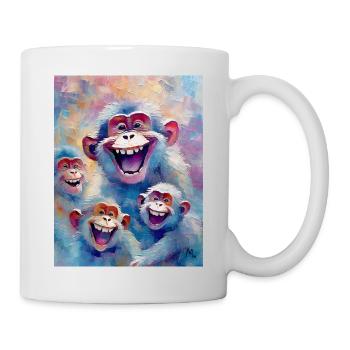 Laughing Monkeys - Mug - white - Right