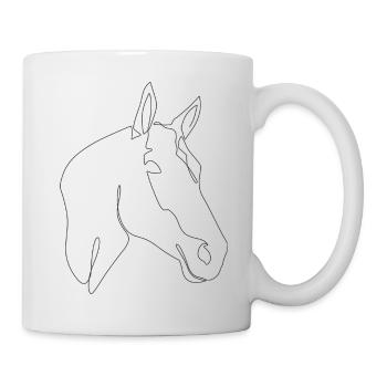 Pferdekopf Lieselotte - Tasse - Weiß - Rechts