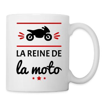 La reine de la moto, cadeau motarde,fête des mères - Mug blanc - blanc - Droite
