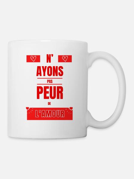 NOT AFRAID OF LOVE - Mug - white