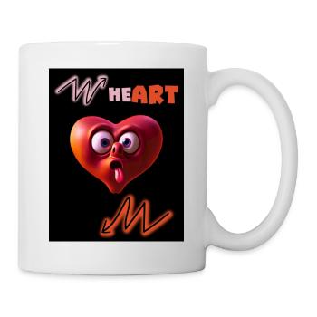 Herz Er Kunst - Tasse - Weiß - Rechts