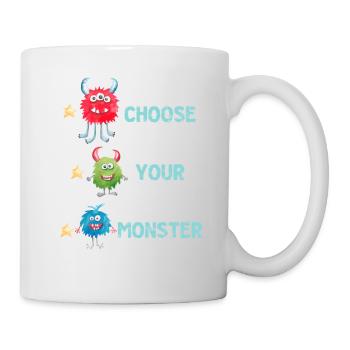 Choisissez votre monstre - Mug blanc - blanc - Droite
