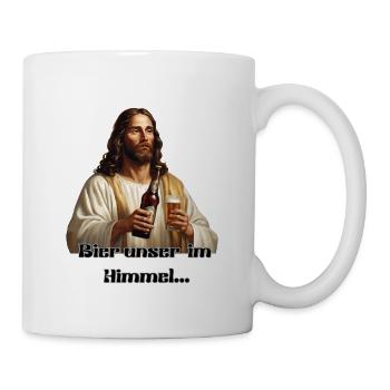 Bier unser im Himmel - Tasse - Weiß - Rechts