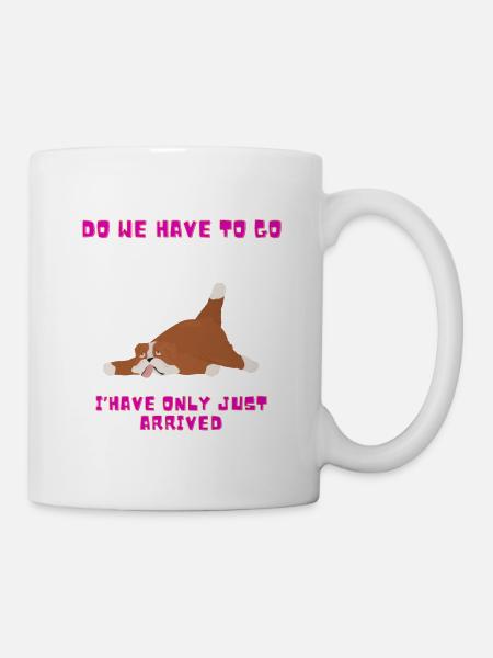 Tired Dog Gift - Mug - white
