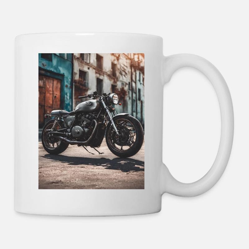 Motorrad - Tasse - Weiß