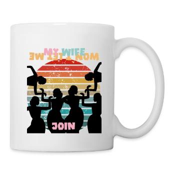 Ma femme ne me laissera pas me joindre à elle. - Mug blanc - blanc - Droite