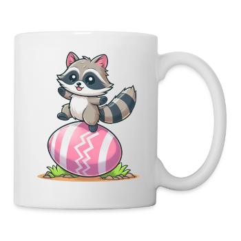 Easter Raccoon Easter Egg - Mug - white - Right