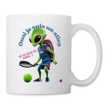 Joueur de padel - Mug blanc - blanc - Droite