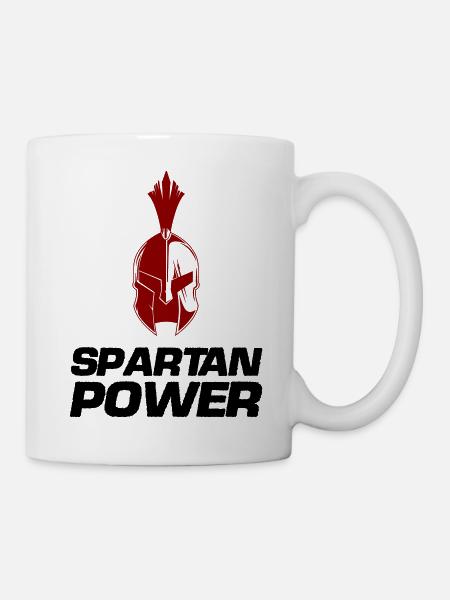spartan power - Tasse - Weiß