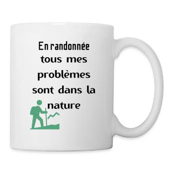Hiking all my problems in nature - Mug - white - Right