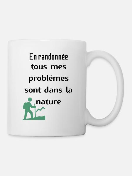 Hiking all my problems in nature - Mug - white