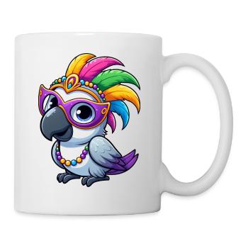 Cacatoès coloré de Mardi Gras - Mug blanc - blanc - Droite