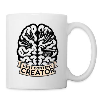 Content Creator Masterpiece - Tasse - Weiß - Rechts