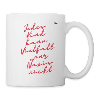 Jedes Kind kann Vielfalf - Tasse - Weiß - Rechts