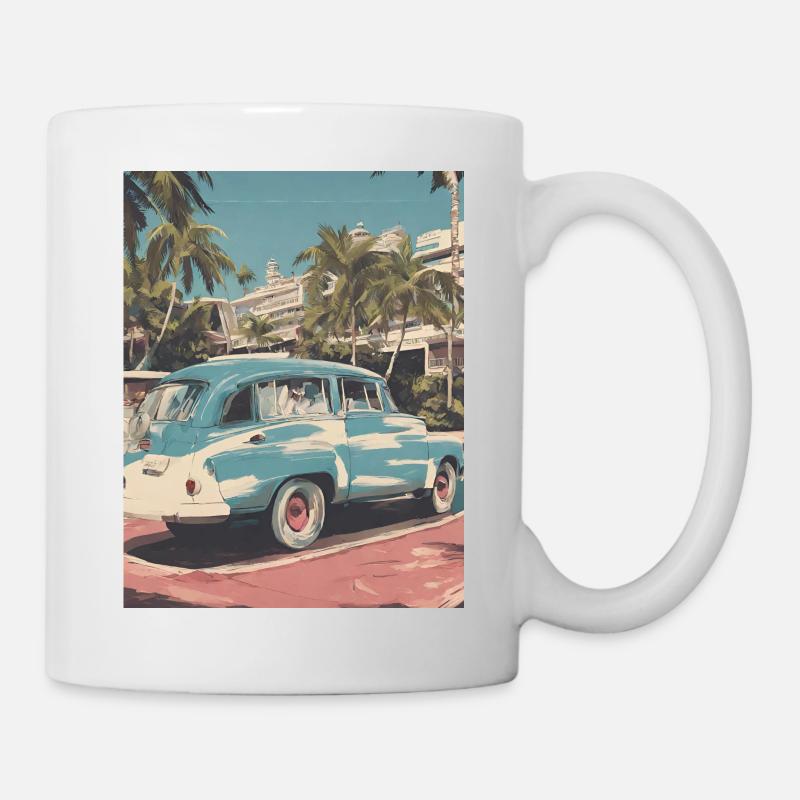 Car on holiday - Mug - white