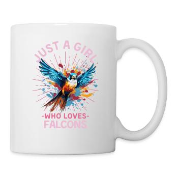 Buntfalke Farbkleckse Farbspritzer - Tasse - Weiß - Rechts