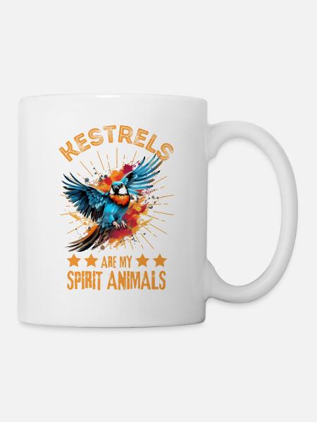 Buntfalke Farbkleckse Farbspritzer - Tasse - Weiß