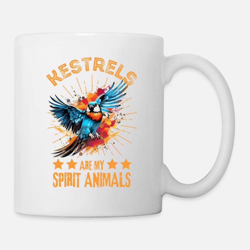 Buntfalke Farbkleckse Farbspritzer - Tasse - Weiß