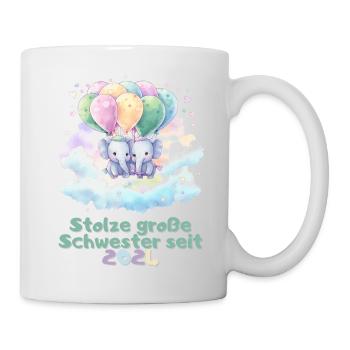 Stolze große Schwester seit 2024 - Tasse - Weiß - Rechts