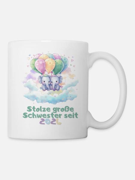 Fière grande sœur depuis 2024 - Mug blanc - blanc