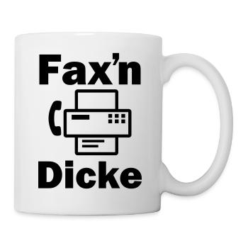 FAX'N DICKE ALTES FAXGERÄT - Tasse - Weiß - Rechts