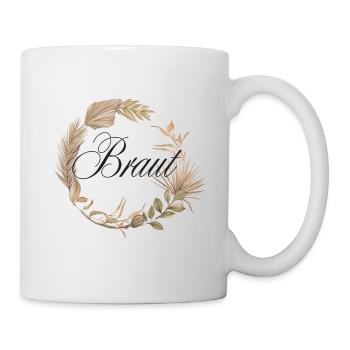 Braut Boho Kranz / Junggesellenabschied - Tasse - Weiß - Rechts