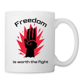 Freedom worth fighting - Mug - white - Right