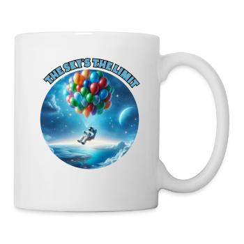 Der Himmel ist die Grenze - Tasse - Weiß - Rechts