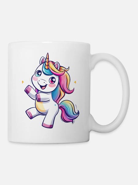 Cute dancing unicorn - Mug - white