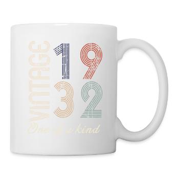92nd Birthday 1932 - Vintage Retro Gift Idea - Mug - white - Right