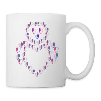 Abeille en coeur . - Mug blanc - blanc - Droite