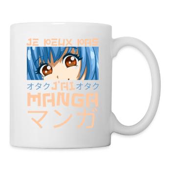 Je Peux Pas JAi Manga Otaku Japon Animé humour - Mug blanc - blanc - Droite