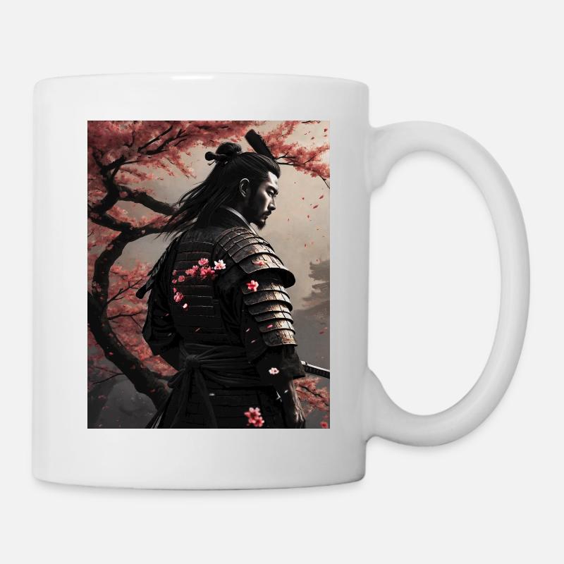 Fleurs de cerisier samouraï - Mug blanc - blanc