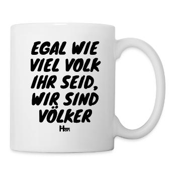 Wir sind Völker - Tasse - Weiß - Rechts