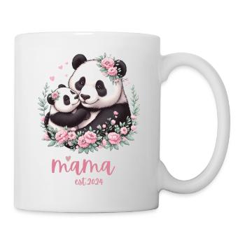 Mama est 2024 I Panda Bear Mum I First Time Mom - Tasse - Weiß - Rechts
