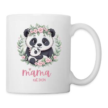 Mama est 2024 I Panda Bear Mum I First Time Mom - Tasse - Weiß - Rechts