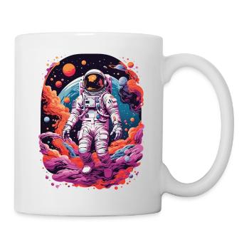 Outer Space Splash Art Coloré Amusant Spaceman - Mug blanc - blanc - Droite